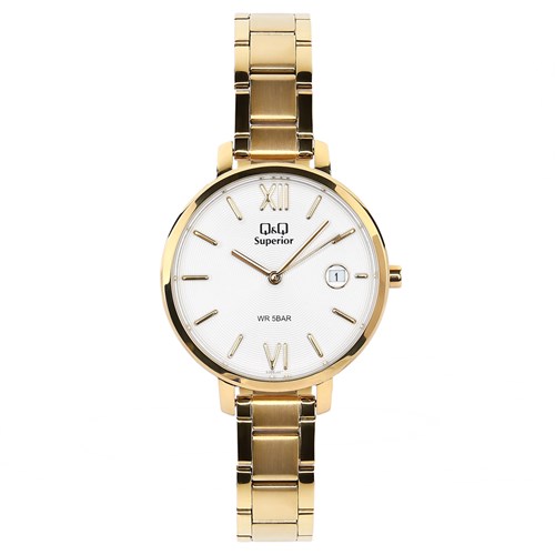 Đồng hồ Q&Q 34 mm Nữ S325J001Y Màu Vàng