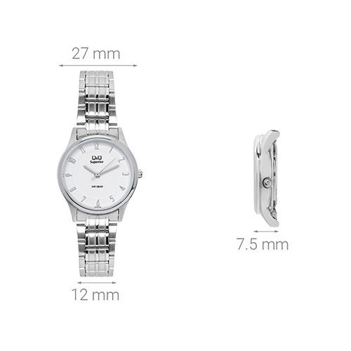Đồng hồ Q&Q 27 mm Nữ S329J204Y Màu Bạc
