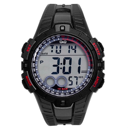 Đồng hồ Q&Q 46 mm Nam M190J002Y Màu Đen