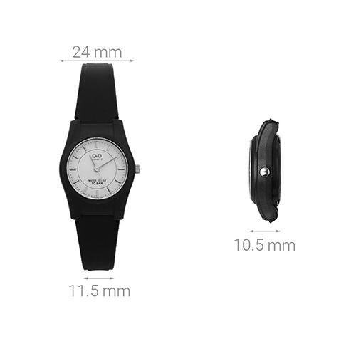 Đồng hồ Q&Q 24 mm Nữ VQ03J006Y Màu Đen