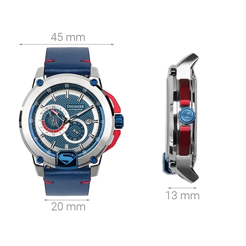 Đồng hồ Nam Daumier Superman DM-JLW001.SLTN.8SNI.S.M - Cơ tự động Màu Xanh Dương