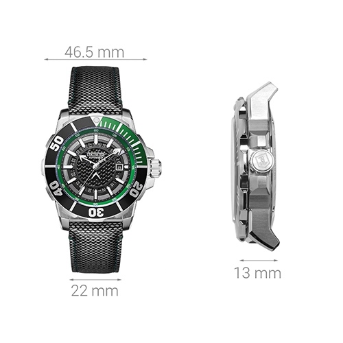 Đồng hồ Nam Daumier Aquaman DM-JLW002.ASSN.5SNI.S.M - Cơ tự động Màu Đen