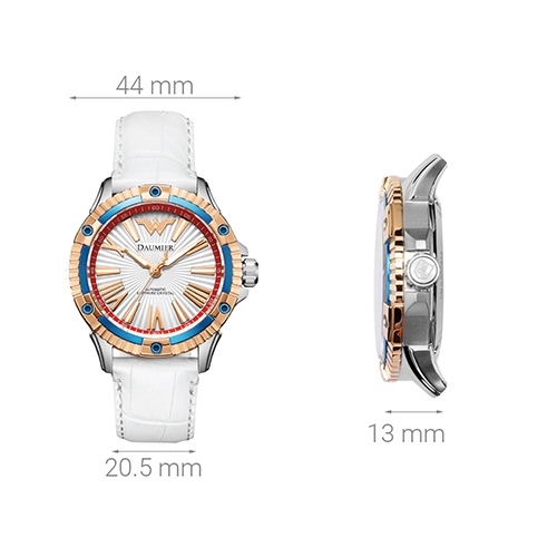 Đồng hồ Nữ Daumier Wonder Woman DM-JLW008.WRTN.1RNI.S.M - Cơ tự động Màu Trắng