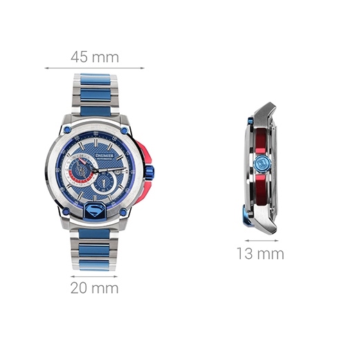 Đồng hồ Nam Daumier SupermanDM-JLW001.SLTN.8SNI.B.M - Cơ tự động Màu Xanh Dương