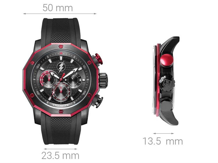 Đồng hồ Nam Daumier The Flash DM-JLW006.FIBN.5KNI.P.Q Màu Đen