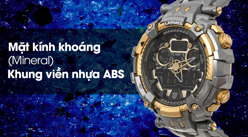 Đồng hồ nam Larmes LM-TF001.GLG3G.121.3GG - Grimlock có mặt kính cứng cáp, khung viền có trọng lượng nhẹ Đồng hồ nam Larmes LM-TF001.GLG3G.121.3GG - Grimlock có mặt kính cứng cáp, khung viền có trọng lượng nhẹ