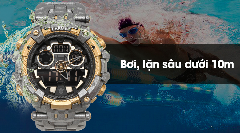 Đồng hồ nam Larmes LM-TF001.GLG3G.121.3GG - Grimlock có hệ số chống nước 20 ATM Đồng hồ nam Larmes LM-TF001.GLG3G.121.3GG - Grimlock có hệ số chống nước 20 ATM