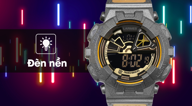 Đồng hồ nam Larmes LM-TF002.GLG3G.121.3GG được trang bị đèn nền sáng rõ, không gây lóa mắt