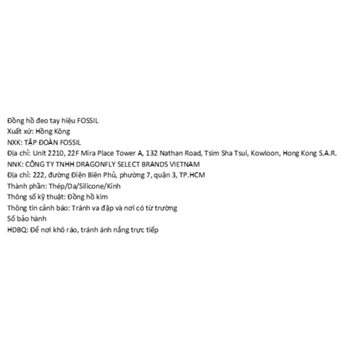 Đồng hồ FOSSIL 28 mm Nữ ES4699 Màu Da