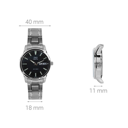 Đồng hồ Q&Q 40 mm Nam S330J202Y Màu Bạc