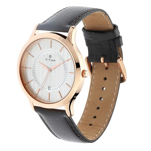 Đồng hồ TITAN 47 mm Nam 1825WL01 Màu Đen