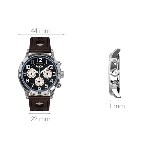 Đồng hồ MVW 44 mm Nam ML019-01 Màu Nâu