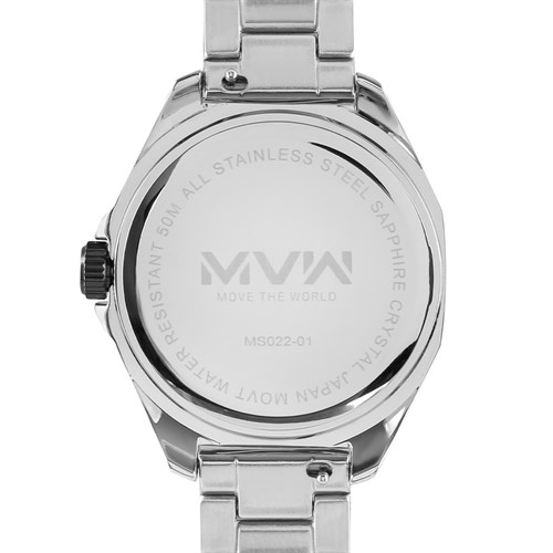 Đồng hồ MVW 40 mm Nam MS022-01 Màu Bạc