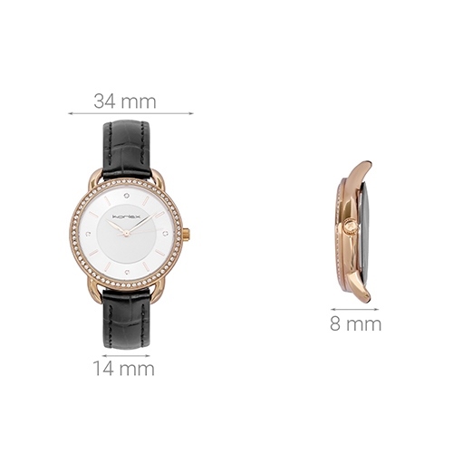 Đồng hồ KORLEX 34 mm Nữ KL012-01 Màu Đen