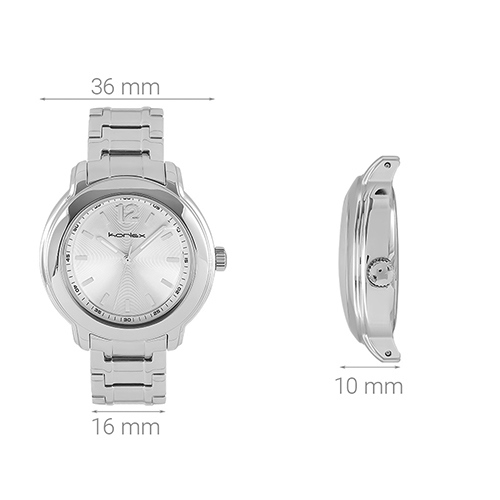 Đồng hồ KORLEX 36 mm Nữ KS014-01 Màu Bạc