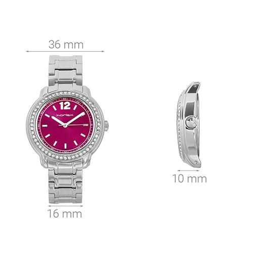 Đồng hồ KORLEX 36 mm Nữ KS016-01 Màu Bạc