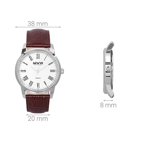 Đồng hồ MVW 38 mm Nam ML023-01 Màu Nâu