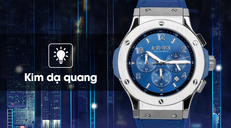 Đồng hồ nam MVW ML027-01 được trang bị kim dạ quang tiện lợi Đồng hồ nam MVW ML027-01 được trang bị kim dạ quang tiện lợi