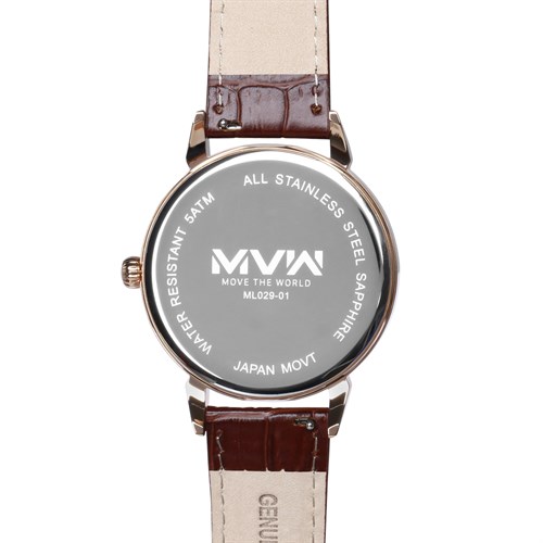 Đồng hồ MVW 42 mm Nam ML029-01 Màu Nâu