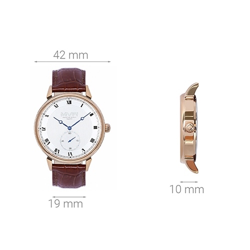 Đồng hồ MVW 42 mm Nam ML029-01 Màu Nâu
