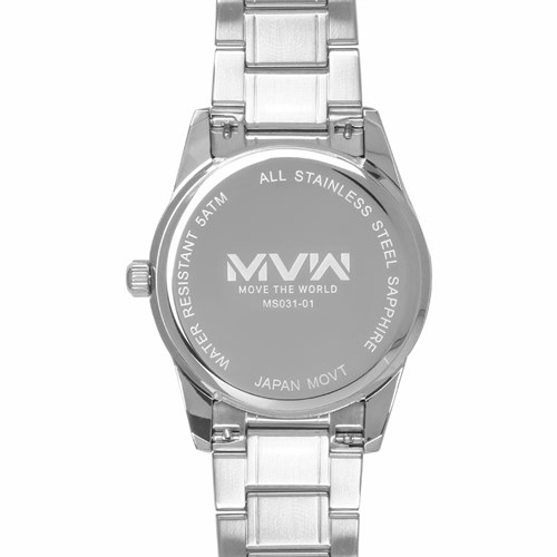 Đồng hồ MVW 41 mm Nam MS031-01 Màu Bạc