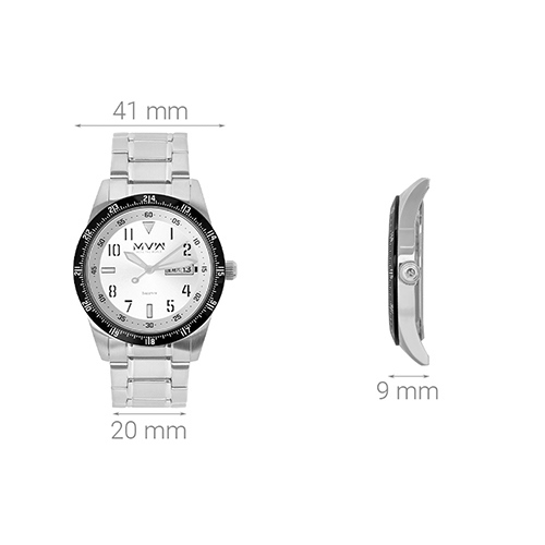 Đồng hồ MVW 41 mm Nam MS031-01 Màu Bạc