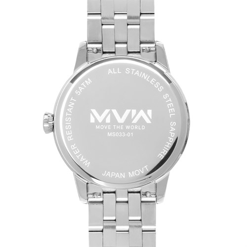 Đồng hồ MVW 40 mm Nam MS033-01 Màu Bạc