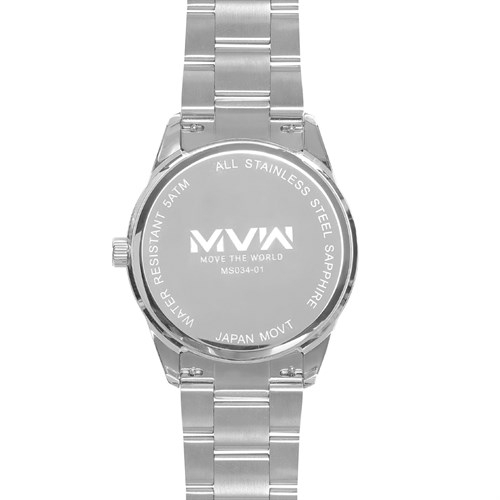 Đồng hồ MVW 42 mm Nam MS034-01 Màu Bạc