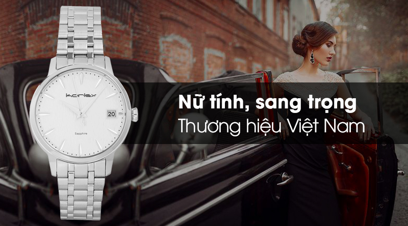 Đồng hồ nữ Korlex KS028-01 với thiết kế nữ tính, sang trọng Đồng hồ nữ Korlex KS028-01 với thiết kế nữ tính, sang trọng