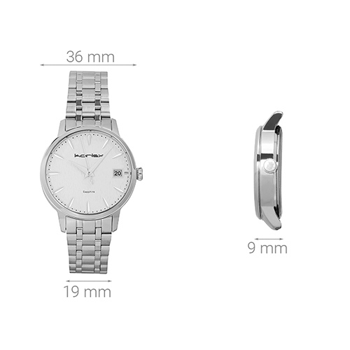 Đồng hồ KORLEX 36 mm Nữ KS028-01 Màu Bạc