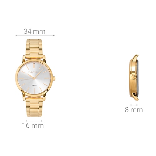 Đồng hồ KORLEX 34 mm Nữ KS033-02 Màu Vàng