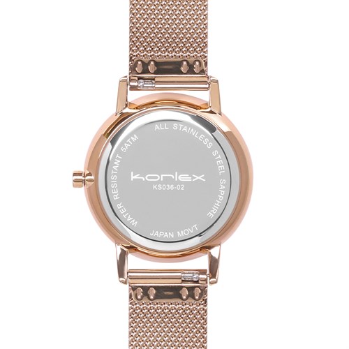 Đồng hồ KORLEX 34 mm Nữ KS036-02 Màu Vàng Hồng
