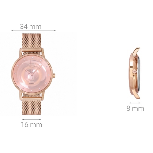 Đồng hồ KORLEX 34 mm Nữ KS036-02 Màu Vàng Hồng