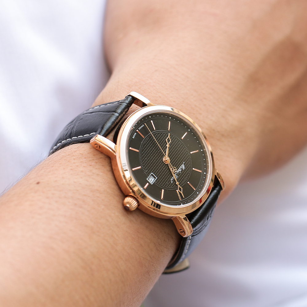 Đồng hồ MATHEY TISSOT City Leather 38 mm Nam H611251PN