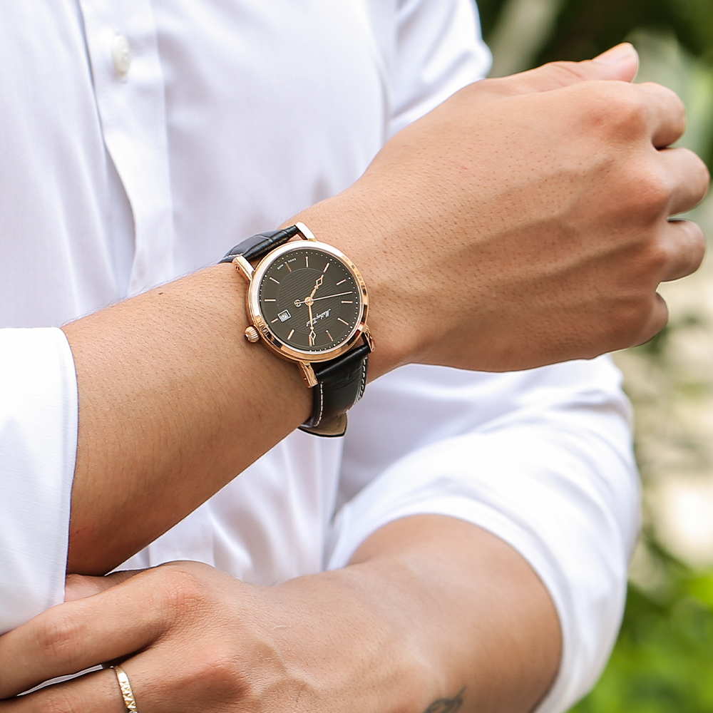 Đồng hồ MATHEY TISSOT City Leather 38 mm Nam H611251PN