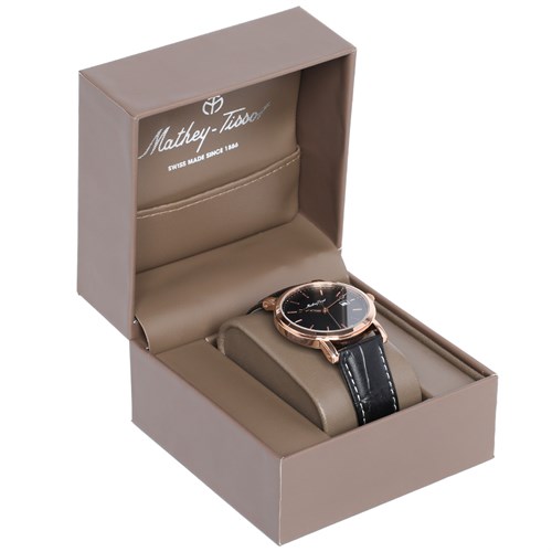 Đồng hồ MATHEY TISSOT City Leather 38 mm Nam H611251PN Màu Đen