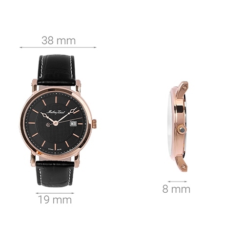 Đồng hồ MATHEY TISSOT City Leather 38 mm Nam H611251PN Màu Đen