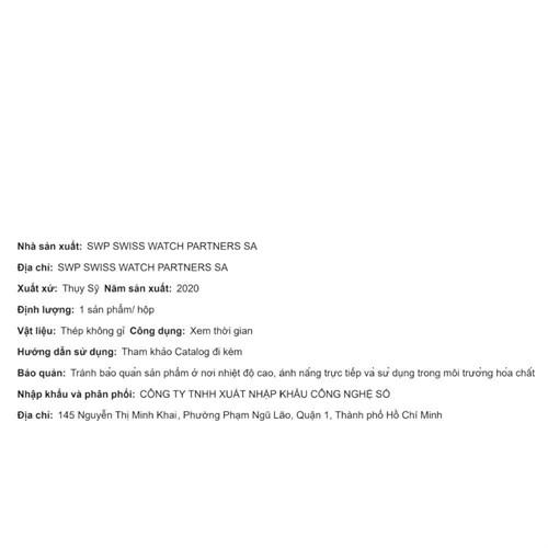 Đồng hồ MATHEY TISSOT 30 mm Nữ D450AI Màu Bạc