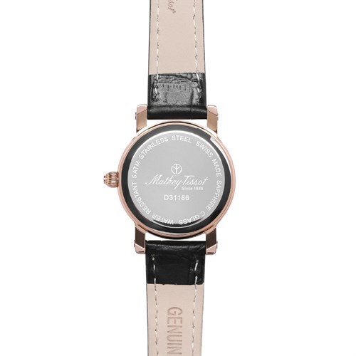 Đồng hồ MATHEY TISSOT City Leather 28 mm Nữ D31186PN Màu Đen