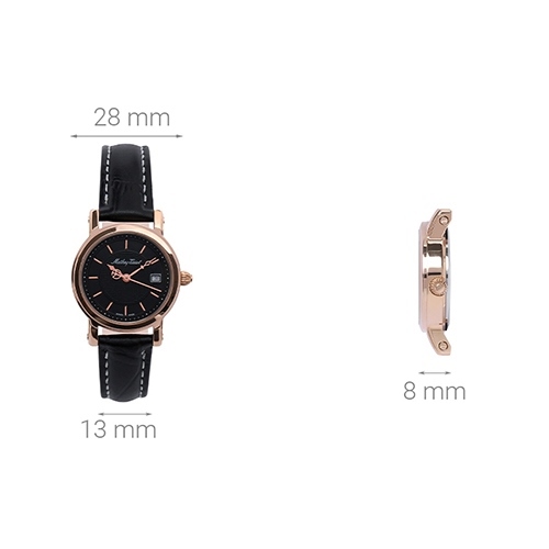 Đồng hồ MATHEY TISSOT City Leather 28 mm Nữ D31186PN Màu Đen