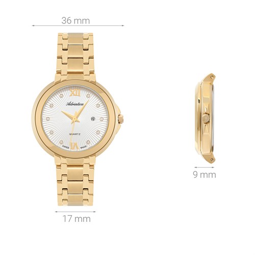 Đồng hồ ADRIATICA 36 mm Nữ A3812.1183Q Màu Vàng