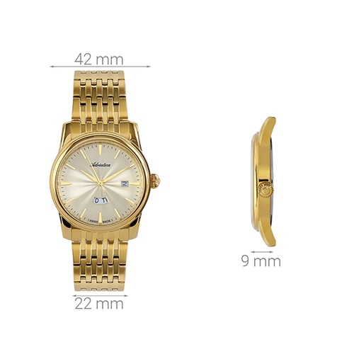 Đồng hồ ADRIATICA 42 mm Nam A8194.1111Q Màu Vàng