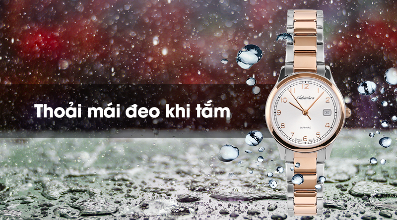 Đồng hồ nữ Adriatica A3192.R123Q có hệ số chống nước 5 ATM Đồng hồ nữ Adriatica A3192.R123Q có hệ số chống nước 5 ATM