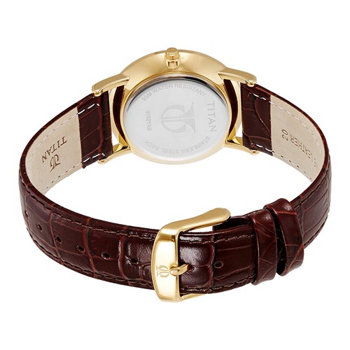 Đồng hồ TITAN 36.1 mm Nam 9162YL01 Màu Nâu