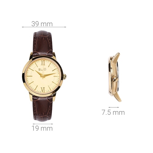 Đồng hồ ELIO 39 mm Nam EL022-C1 Màu Nâu