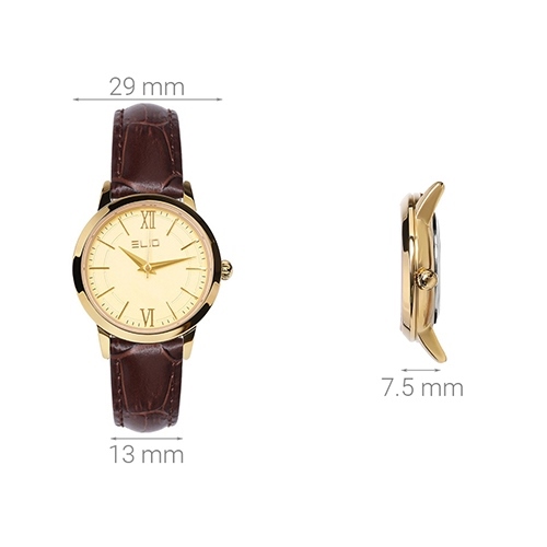 Đồng hồ ELIO 29 mm Nữ EL022-C2 Màu Nâu