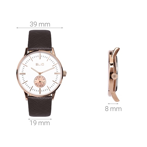 Đồng hồ ELIO 39 mm Nam EL023-01 Màu Nâu