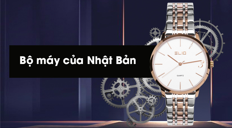 Đồng hồ nam Elio ES015-C1 được trang bị bộ máy của Nhật Bản