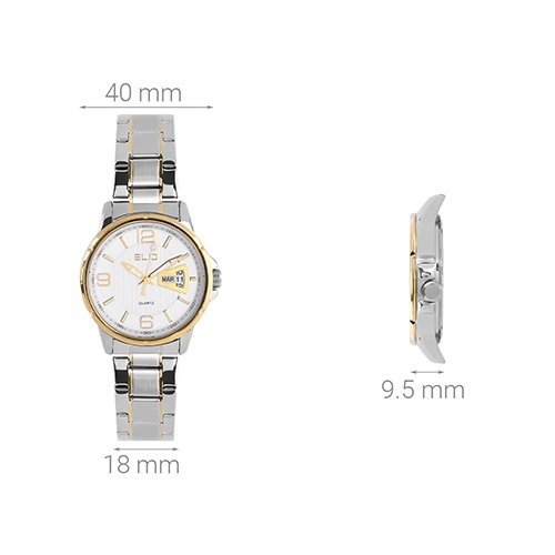 Đồng hồ ELIO 40 mm Nam ES018-01 Màu Bạc