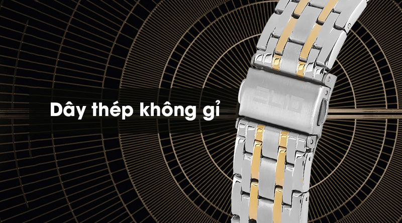 Đồng hồ nam Elio ES023-C1 sở hữu dây đeo bền đẹp, chống ăn mòn